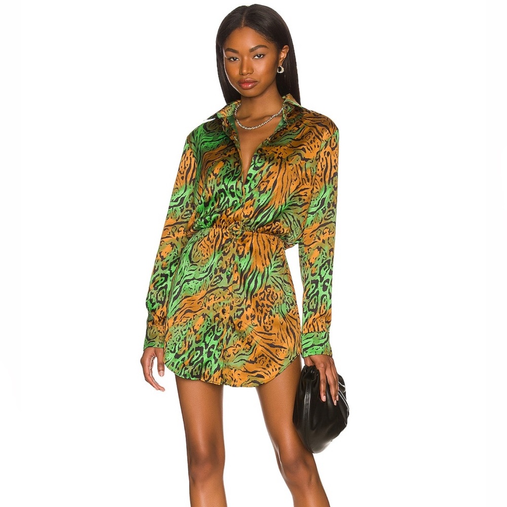 Camila coelho shirt dress animal print